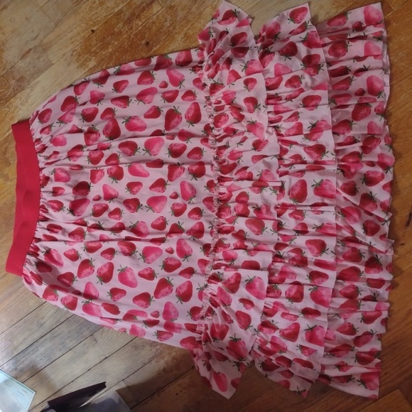 Anthropologie Eva Franco size medium NWT strawberry chiffon skirt - Picture 3 of 6